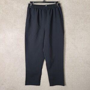 CW Classics Pants Womens Medium Black Elastic Waist Polyester Straight